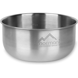 normani 1-3 Outdoor Bowls, Soup Bowls, Made of Rustproof 18/8 Stainless Steel, 1.6 Litres, Colour Pack of 1