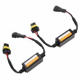 Saluaqui Kit de Resistencia LED de 2 Piezas, 9005 9006 90012 Decodificador de Faros LED Antiparpadeo sin Errores Compacto, Accesorios de Coche Resistencia de Carga para Luces