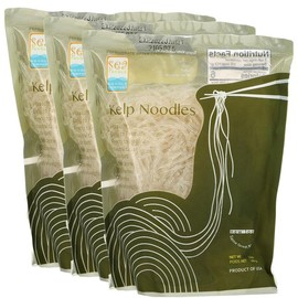 Sea Tangle Noodle Company Kelp Noodles, 3-Pack, 12 oz (340 g) Each – Low-Calorie, Gluten-Free, Vegan-Friendly, Ready-to-Eat, Healthy Pasta Alternative