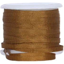 Threadart 100% Pure Silk Ribbon - 2mm Golden Tan - No. 668 - 10 Meters