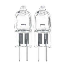 OCS Parts 64250 Photo Projection Light Bulbs | 2-Pack | 20 Watt 6 Volt | T4 Bulb Shape - G4 2-Pin Base | Replacement 64250 Halogen Lamps
