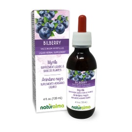 Naturalma Bilberry or European Blueberry (Vaccinium myrtillus) Fruit Alcohol-Free Tincture 4 fl oz Liquid Extract in Drops | Herbal Supplement | Vegan | Product of Italy
