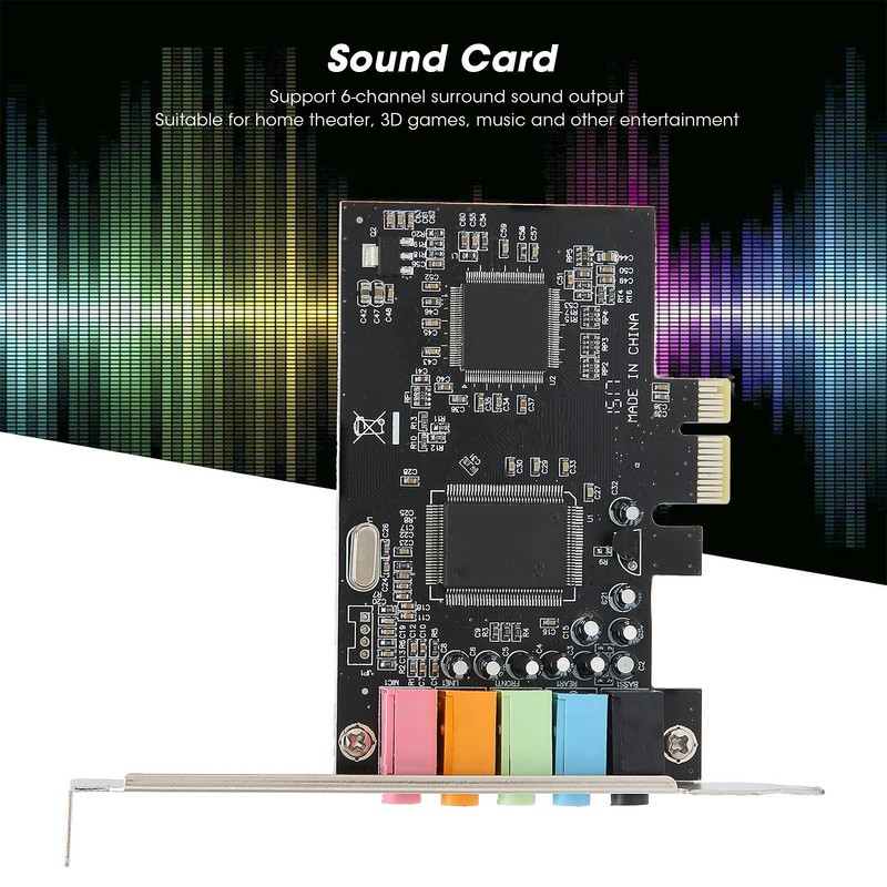PCIE Sound Card, 6 Channel Surround Sound Computer Sound Card