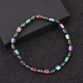 Unbranded Women Anklet Hematite Natural Stone Rainbow Healing Reiki Protection Anklets