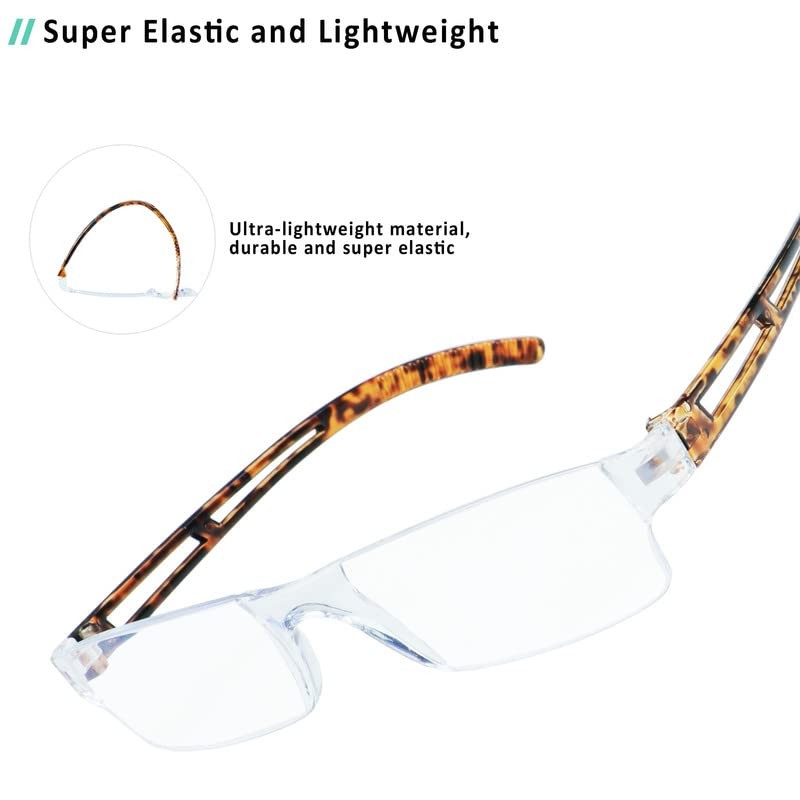 YEIN 2 Pairs Blue Ligth Blocking Reading Glasses for Men