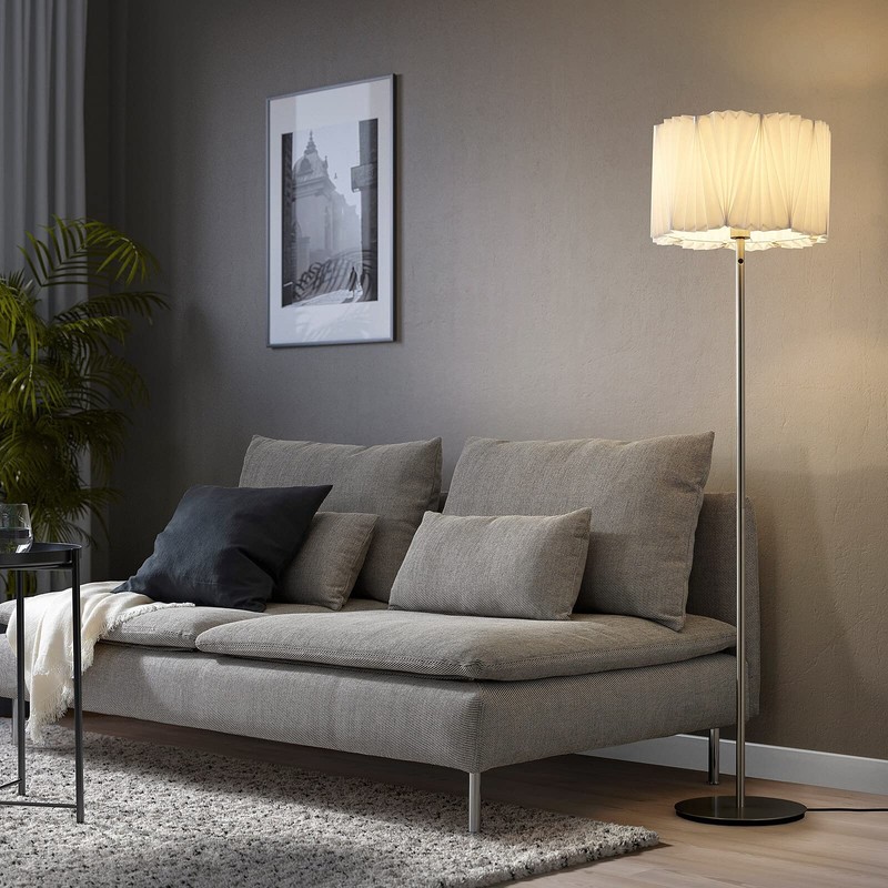 KUNGSHULT Lamp Shade, Pleated white33 cm