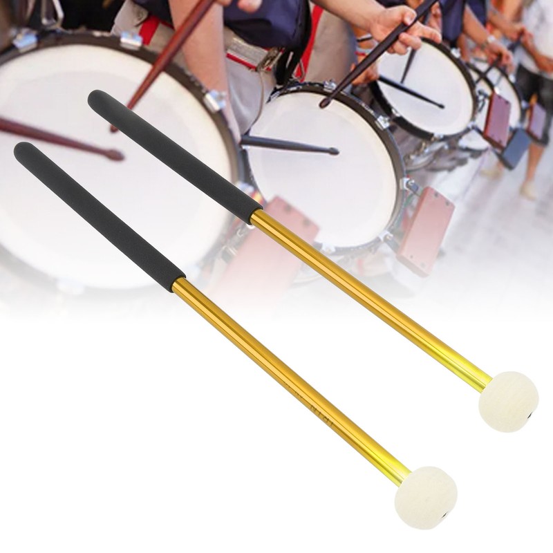 2 Pcs Timpani Mallet Soft Wool Felt Head Anti Slip
