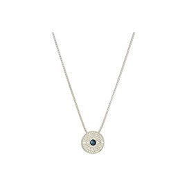 Alex and Ani Path of Symbols Adjustable Necklace for Women, Evil Eye Crystal Pendant, 925 Sterling Silver, 15 to 18 in