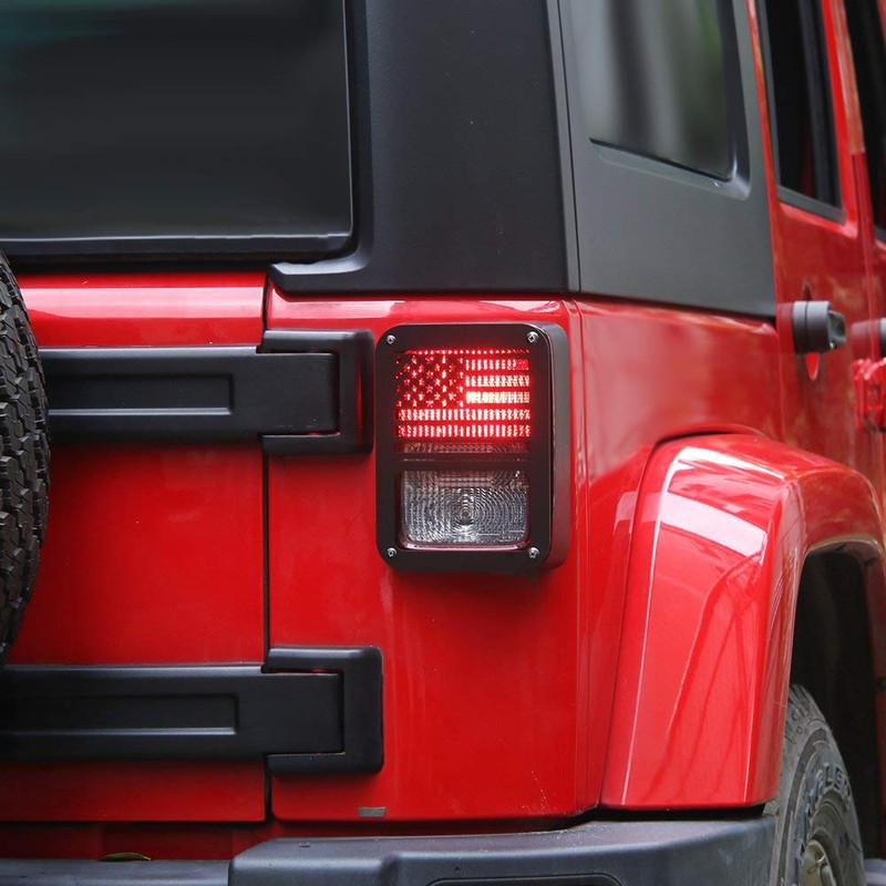 Hooke Road JK Tail Light Cover Taillight Guard US Flag