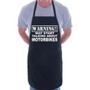 Print4U Warning May Talk About Motorbikes Fan Funny BBQ Novelty
