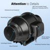 iPower 4 Inch 130 CFM Inline Duct Fan with Variable