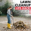 Leaf Rake Adjustable 23-75, Collapsible Metal Stainless Steel Garden Yard