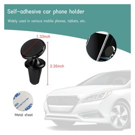 Car Magnetic Phone Holder, 360 Degree Adjustable Strong Magnet Cell Phone Holder Mount for Auto Air Vent, Universal Vehicle Cellphone Accessories Fit for All Smartphones (Black)