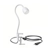 ledscom.de KLUK GU10 Clamp Light with Gooseneck, White with GU10,