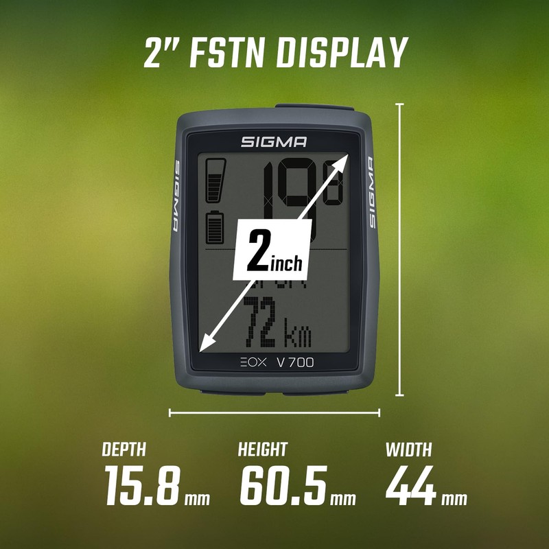 SIGMA EOX View 700 E-Bike Bicycle Computer with Over CLAMP