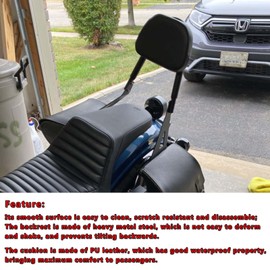 Detachable Backrest Sissy Bar Replacement for Star XVS950 Bolt XV950 R-spec 2013-2022 Rear Passenger Backrest