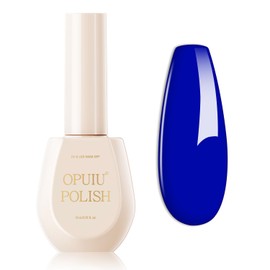 OPUIU Sapphire Blue Gel Nail Polish Blue Gel Polish Cured Under UV LED Light Soak Off Salon Quality Nail Gel
