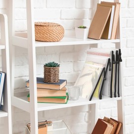 Multi-Size Mesh Zipper Pouch, 50 Pieces 8 Sizes Black Large Small Size, Letter Size Waterproof Mesh Zippered Bags for Storing, Office Essentials, Files & Documents