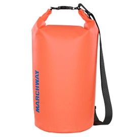 MARCHWAY Floating Waterproof Dry Bag Backpack 5L/10L/20L/30L/40L, Roll Top Sack Keeps Gear Dry for Kayaking, Rafting, Boating, Swimming, Camping, Hiking, Beach, Fishing (Orange, 30L)