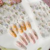 5D Embossed Flowers Nail Art Stickers Floral Nail Decals Spring