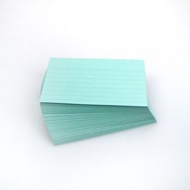 Office Line Cards, Blue, 190 g, DIN A6, 100 Pieces Lined