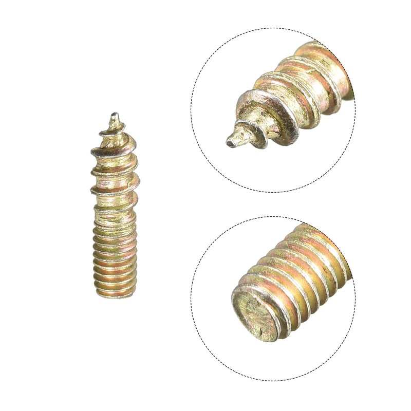 uxcell M4x16mm Hanger Bolts, 120pcs Double Ended Thread Dowel Screws