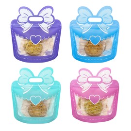 Prudance 20 PCS Bow Gift Bags with Handle Goodie Bags for Candy, Cookies, Snacks, Wedding, Baby Shower, Birthday Party Favors