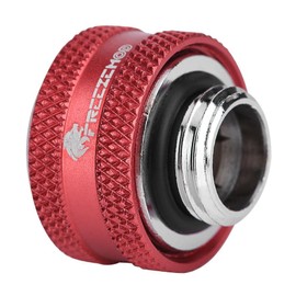 Richer-R 4pcs/6pcs Water Cooling Compression Connector for Rigid Acrylic Pipe, OD 14mm (4 Red)