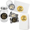 216 Pieces 60th Birthday Stickers Anniversary Labels Round Stickers for