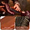 Amabro Pack of 2 horsehair brushes, shoe cleaning brushes, leather