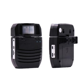 Waytronic PIR Infrared Motion Sensor Activated Sound Player Loudspeaker Alarm Motion Detector for Door Greeter Welcome Guests Entry Alert and Sales Advertising, (Black)