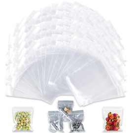 Pack of 500 Ziplock Bags, Small, 6 x 8 cm, Small Bags with Closure, Transparent Zip Pockets Can Be Used in the Kitchen for Small Items, Accessories