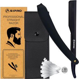 ASIPRO Straight Razors for Men with 20 Straight Edge Razor Blade & Case, Mens Straight Razor for Shaving Navajas Para Barbero Barber Razors for Mens, Straight Razors for Men Kit Beard Razor