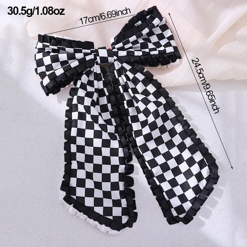 Checkered Plaid Scrunchies Black White Plaid Checkered Hair Scrunchies Checkerboard