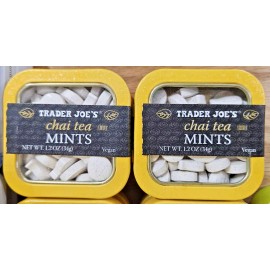 Trader Joe’s Chai Tea Vegan Mints 1.2oz 34g (2 Tins)