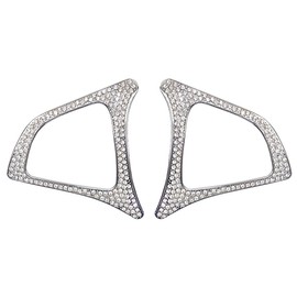 Bling Bling Crystal Steering Wheel Button Frame Cover Car Interior Trim Sticker Decals for A B C V Class CLA GLA CLS GLC GLE GLS SLC SL