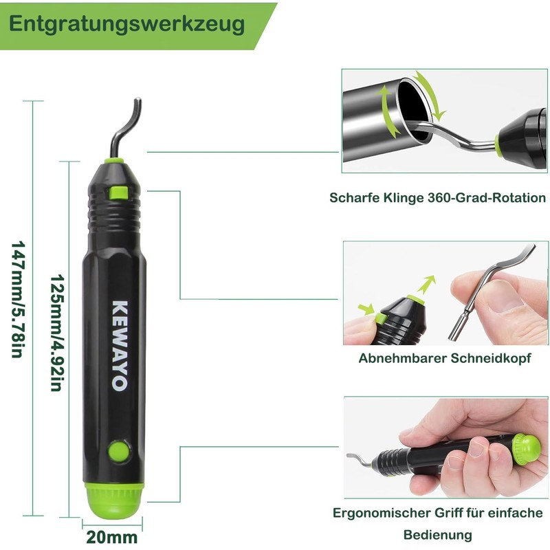 KEWAYO Pipe Cutter Set 5-50 mm with Deburring – Versatile