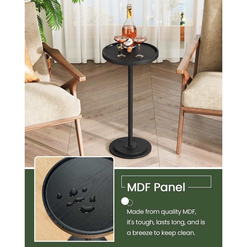 CHOEZON Small Round Side Table, Drink Table for Small Spaces,