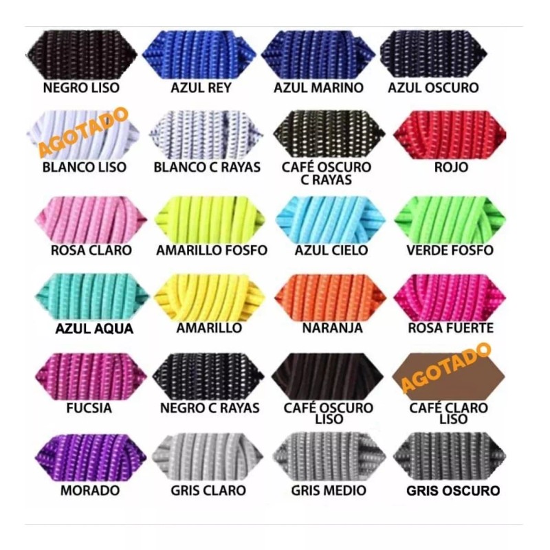 Patry Deluxe 8x Pares Agujetas Elasticas Deportivas Adultos Y Niños