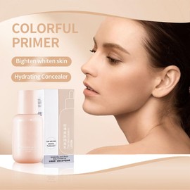 WAJJYM Face Primer,Primer for Face before Makeup,Infused SHEA BUTTER Niacinamide Hyaluronic Acid,For A Flawless,Light and Thin Skin,Smooth, Moisturized,Isolation Concealer,1.41 oz,Ivory white