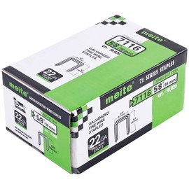 meite 22G71S58 22 Gauge 71 Series 3/8" Crown Wide 5/8" Leg Length Galvanized Staples for Upholstery Stapler 10,020 PCS/Box (1 Box)