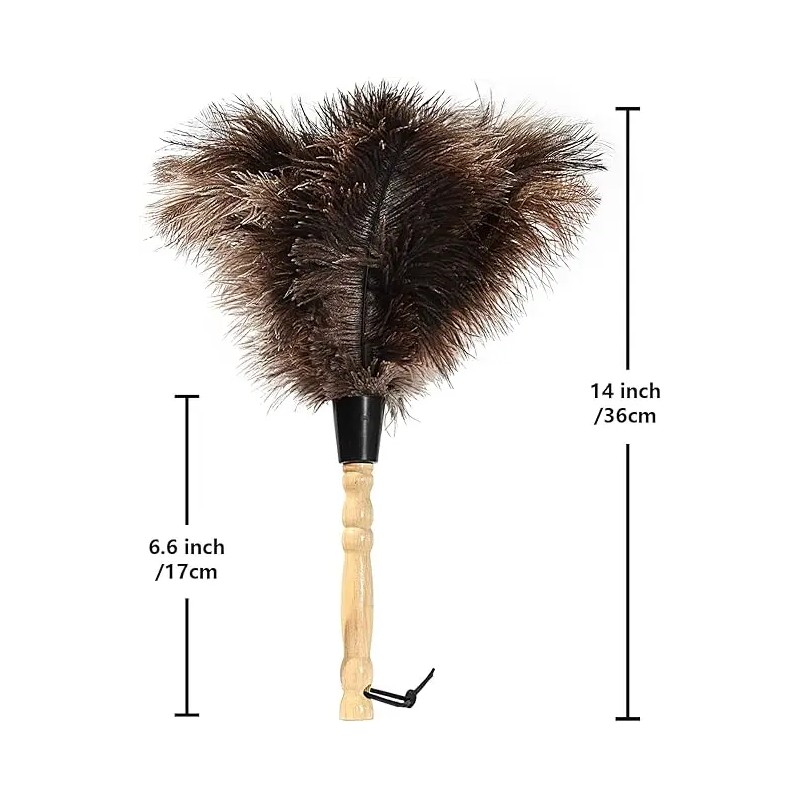 Ostrich Feather Duster Fluffy Natural Genuine Ostrich Feathers Eco-Friendly Reusable