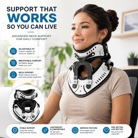 Adjustable Neck Support Brace for Daily Comfort – Cervical Collar Posture Support for Home, Work & Travel