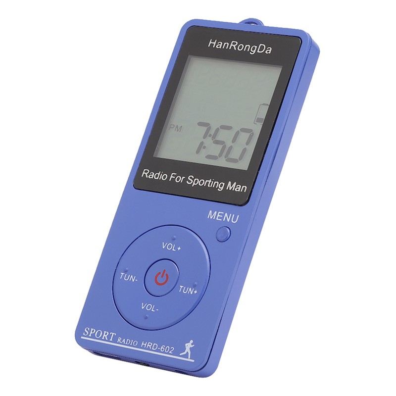 Compact Portable FM/AM Frequency Adjustment Digital Display with Pedometer Function