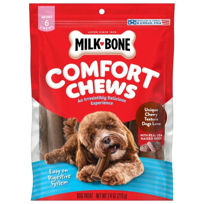 Milk-Bone Comfort Chews, Dog Chews with Unique Chewy Texture and