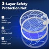 Nymrix Electric Fly Swatter Racket,2 in 1 Mosquito Bug Zapper