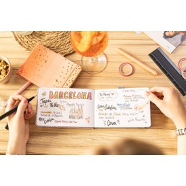 SIGEL JN346 Notepad A6+, Dotted, Apricot, Reporter Pad Jolie, Hardcover, 79 Sheets, Made from Sustainable Paper