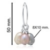 SEA OF ICE Sterling Silver Freshwater Multi-Color Pearl 10x8mm Changeable