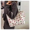 Bolso De Mano De Gran Capacidad Con Estampado De Labios