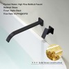 BEIYI Matte Black Wall Mount Tub Filler Bath Tub Faucet